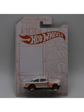 Hot Wheels '55 Chevy Bel-Air Gasser 52 Year Anniversary Pearl And Chrome 4/6